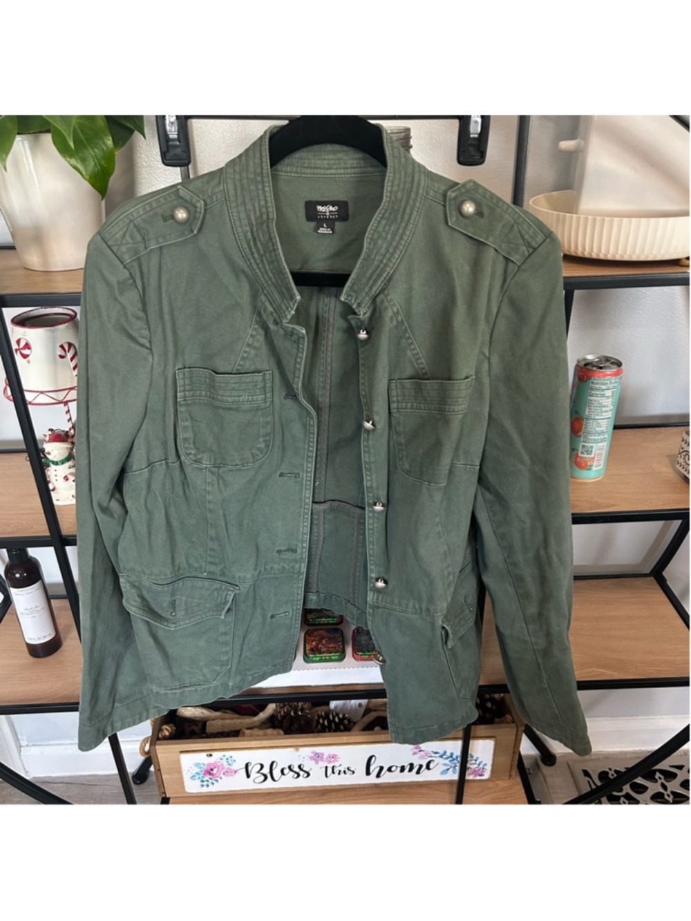 Mossimo Supply Co. Army Green Zip-Up Jacket